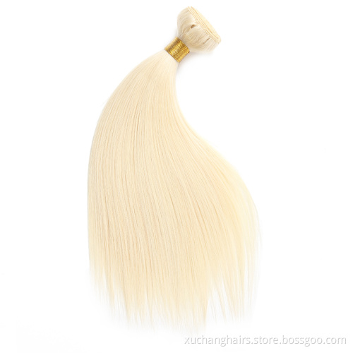 Straight Brazilian Mink 613 Virgin Hair Bundles Cuticle Aligned Blonde 100% Human Hair Weave Bundle